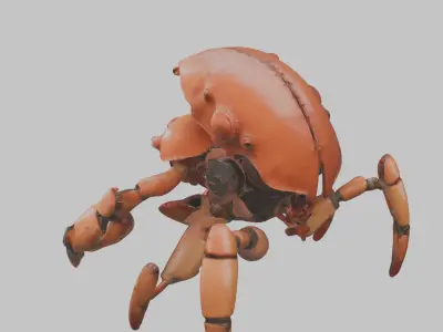 Robot Crab Low-poly 3D model
