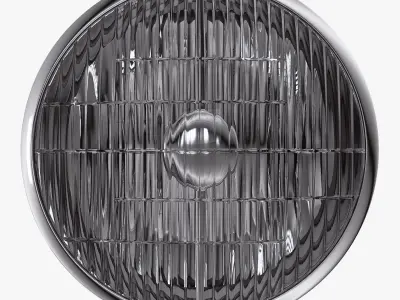 Classic Round Headlight v 2 3D model