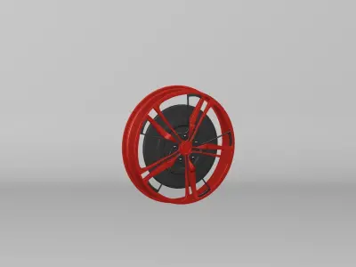 3d tyre and rim pack 3D model