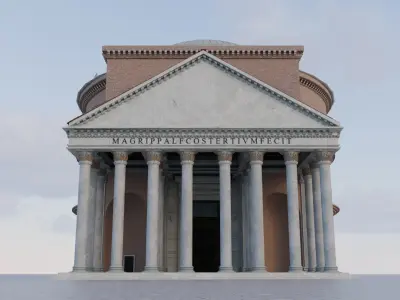 Ancient Roman Pantheon High Detail PBR Texture 3D Model 3D model