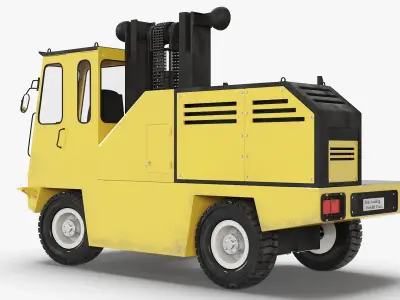 Side Loader Forklift Rigged for Maya 3D model