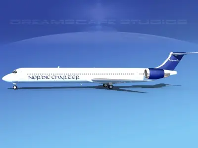 McDonnell Douglas MD-90 Nordic Charters 3D model