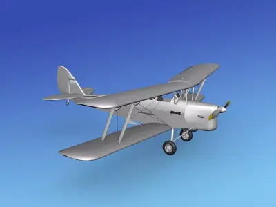 Dehavilland DH82 Tiger Moth VBM 3D model