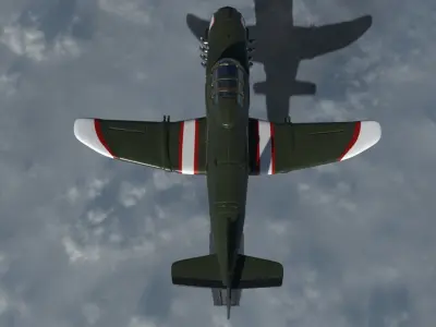 Warplane fighter jet 3D model