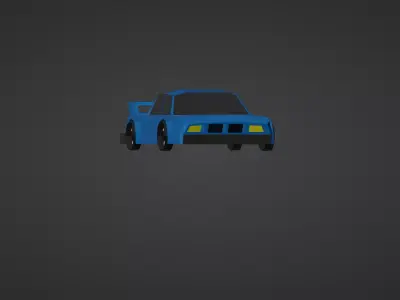Low Poly Racing Car with a Perfect Topology Free low-poly 3D model
