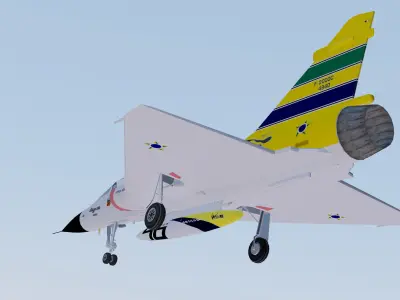 Dassault Mirage 2000-C Tribute Ayrton Senna 3D model