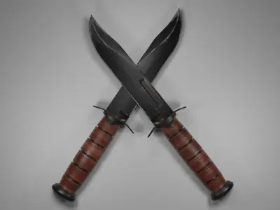 Knife PBR low-poly Game ready Low-poly 3D model