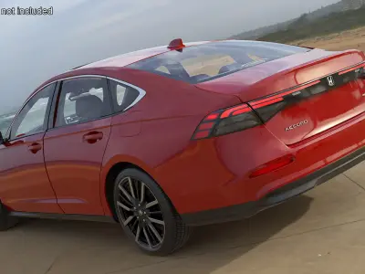 Red Honda Accord 2025 3D model