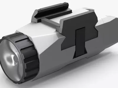 Pistol Flashlight Generic Low-poly 3D model