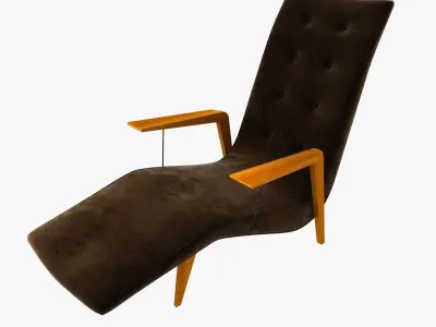 Chaise lounge by joaquin tenreiro 3D model