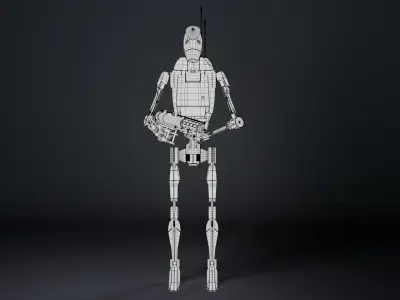 BattleDroid B1 STAR WARS Low-poly 3D model