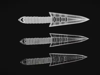 Stealth Throwing Knife 3D model