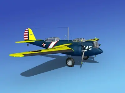 Martin B-10 V02 USAAC 3D model