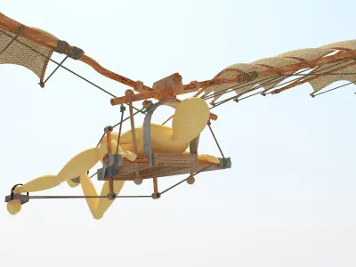 leonardo da vinci Low-poly 3D model