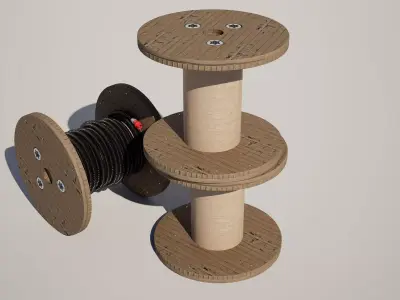 Industrial Cable Reel 3D model