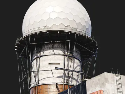 Radar Base 2 Types Low-poly 3D model