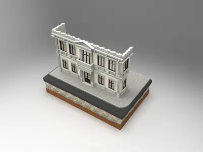 Old Istanbul City Building Series Building 002 3D model