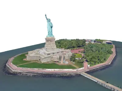 liberty island Free 3D model