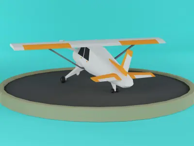 Airplane Low Poly Low-poly 3D model
