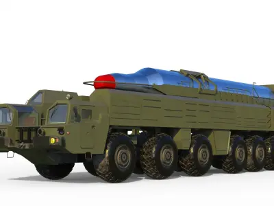 Musudan missile launcher 3D model