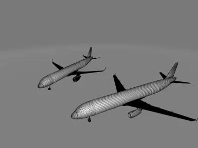 Airbus A320 family Free low-poly 3D model