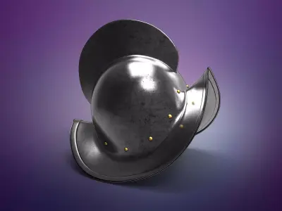 Conquistador Morion medieval helmet 3D print model