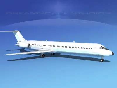 Douglas DC-9-50 Unmarked 1 3D model