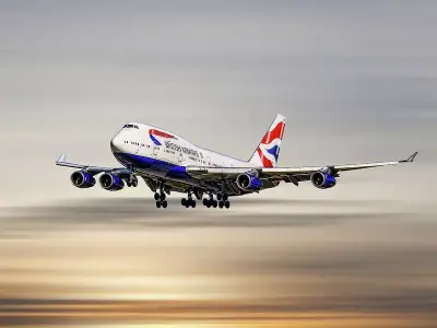 boeing-747-400 lufthansa boeing 3D model