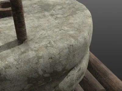 Historical Mill Low-poly 3D model