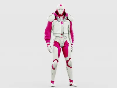 CYBORGTOPIA B-5  Rigged for Unreal Engine - Unity - MIXAMO 3D model