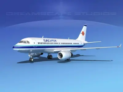 Airbus A319 Eurocypria 3D model