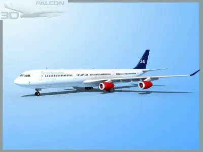 Falcon3D A340-600 SAS 3D model