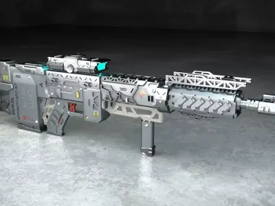 sci fi rifle 13 3D model