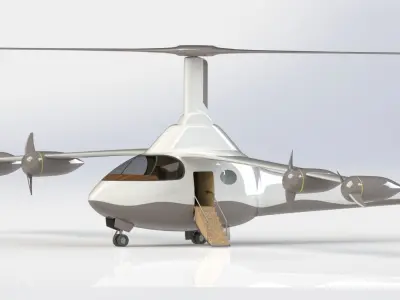eVTOL Airplane 3D model