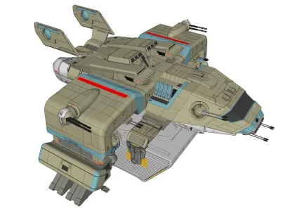 starship troopers dropship 3D model