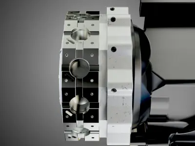 Power Tool Turrets for CNC Lathe 3D model