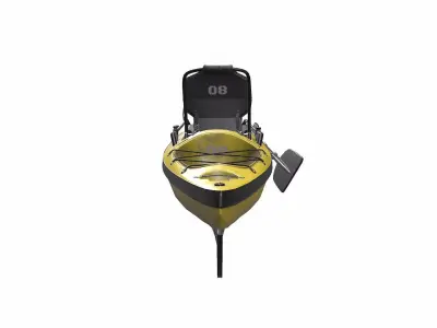 Fishing Kayak PBR Low-poly 3D model