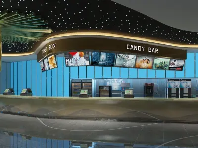 Cinema Lobby 01 3D model