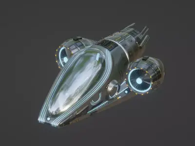 Future Exoplanet Exploration Vehicle Low-poly 3D model