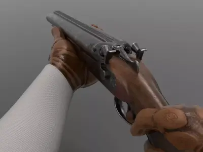 Bm16 Shotgun Fps - Tps Low-poly 3D model