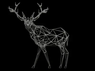  Animal abstract Low-poly 3D model