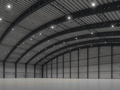 Airplane hangar 3D model