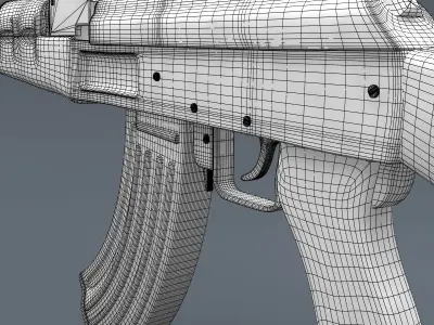 Realistic AK47 Assault Rifle 3D model