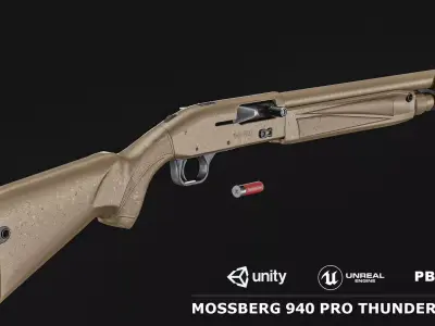 Mossberg 940 Pro Thunder Ranch Shotgun Low-poly 3D model