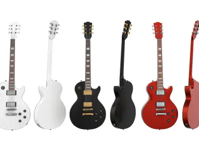 Electric Guitar Part 3 Low-poly 3D model