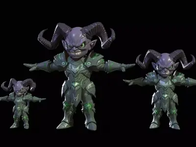 ChibiDemon7Pack1 Low-poly 3D model
