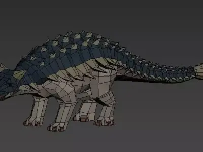 Dinosaurs Lowpoly - Herbivores Pack Low-poly 3D model