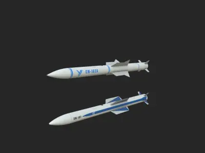 CM-102 CM-102A Anti-Radiation Missile CM102 CM102A Low-poly 3D model