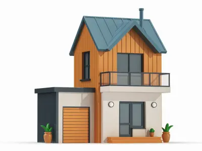 Cartoonish House Low Poly 3D Model 01(1) 3D model