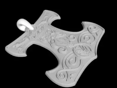 Thors Hammer pendant 3D model
